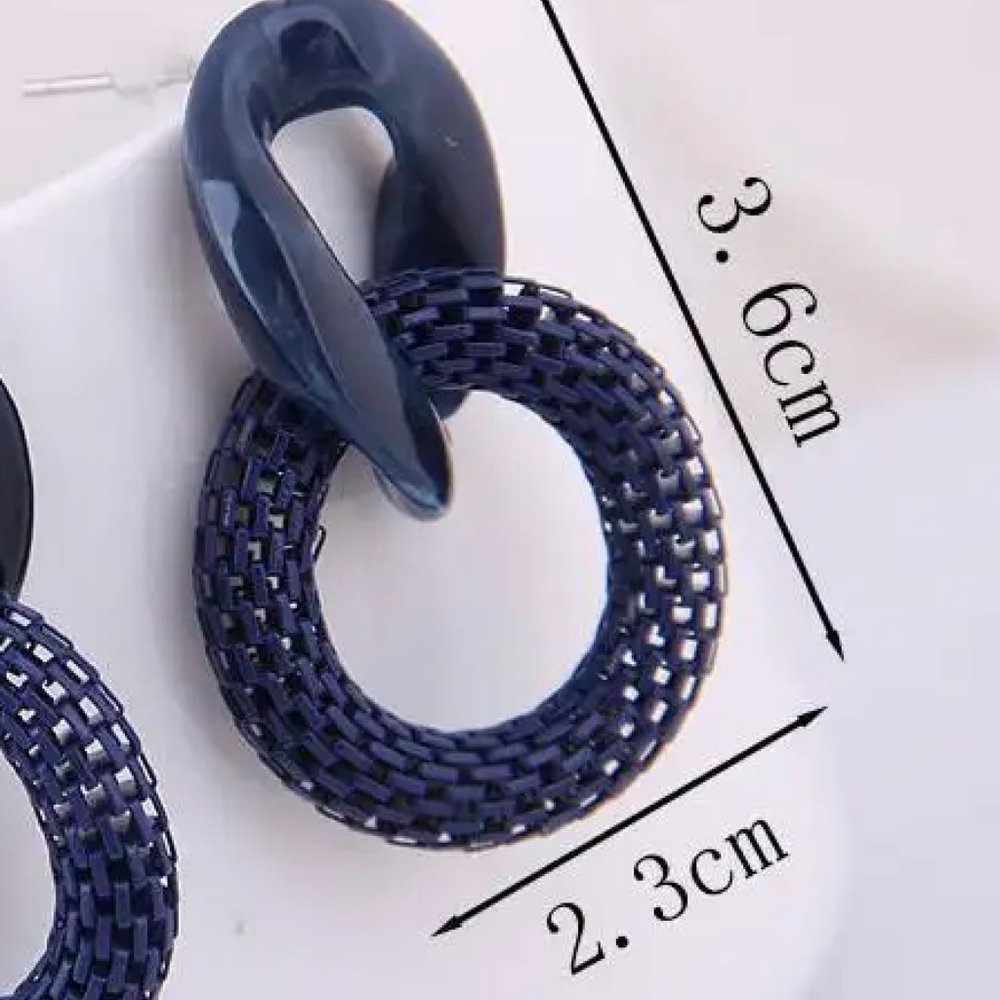 Blue Acrylic earrings - Picture 5 of 5
